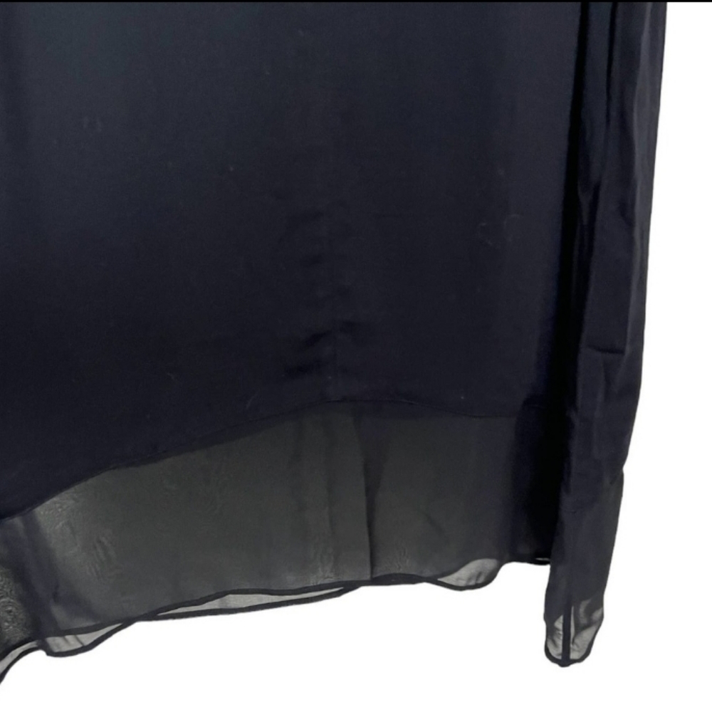 Soma Chiffon Trim Sleeveless Tunic Top in Black Size Small-NWT - Picture 6 of 8